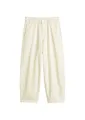 Marc O'Polo Denim Damen Barrel-Hose mit Elastikbund Cropped, Cremefarben (Creamy White), L
