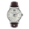 Bruno Söhnle 17-13073-241 Pesaro I Herren-Armbanduhr, Quarz, Edelstahlgehäuse, Saphirglas, Lederarmband, mit Faltschließe, 10 bar
