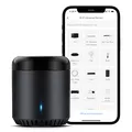Broadlink RM Mini 3, Smart Home Hub, Intelligente WLAN-IR-Universal-Fernbedienung, eine für alle Infrarot-Steuergeräte, Schwarz