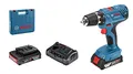 Bosch Professional 18V System Akku Bohrschrauber GSR 18V-21 (max. Drehmoment: 55 Nm, inkl. 2x 2.0Ah Akku, Ladegerät GAL 18V-20, L-Case)