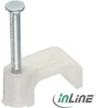 InLine Kabelschelle 8mm eckig - weiß - 100 Stück