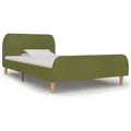 vidaXL Bettgestell Grün Stoff 90x200 cm