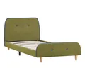 vidaXL Bett Bettgestell Grün Stoff 90x200 cm