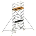 Layher Gerüst Zifa P2, Arbeitshöhe 5,61m, mit Ø 150mm Rollen & 4 Gerüststützen