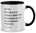 Papa Geschenk zum Vatertag von Tochter Vater Tasse Geburtstag Kaffeetasse Mann