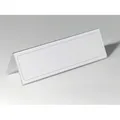 Durable Tischnamensschild 105/210x297 mm, Tischaufsteller transparent mit weißer Papiereinlage, 25 S