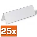 DURABLE Klemmtafel, Durable 805319 Tischnamensschild, 25 Stück, 105/210x297 mm, transparen weiß