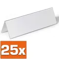 Durable 805319 Tischnamensschild, 25 Stück, 105/210x297 mm, transparent mit weiß