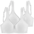 T-Shirt-BH PETITE FLEUR, Damen, Gr. 80, Cup C, weiß (2xweiß), Jersey, Obermaterial: 93% Baumwolle, 7% Elasthan, klassisch, BHs, ohne Bügel aus Baumwolle, Basic Dessous, Topseller