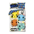 Pokémon Bettwäsche Set aus Mikrofaser 140 × 200 cm + 70 × 90 cm