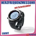 CRIVIT Herzfrequenzmessuhr mit Schrittzähler, Schlafanalyse, USB-Ladekabel