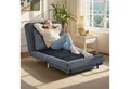 HOMCOM Sessel mit Bett-Funktion, Liegesessel, verstellbare Rückenlehne, Kissen (Relaxsessel, 1-St., Klappsessel), für Wohnzimmer, Schlafzimmer, Grau