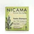 Nicama - Shampoo "Grüner Tee & Salbei" (COSMOS) – 60g - Natur-seife ohne Plastik, Vegan, Palmölfrei, Tierversuchsfrei