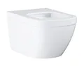 GROHE Euro Keramik, WC Tiefspül Wandbefestigung (Keramik alpinweiß, spülrandlos, Spülmenge 3/5 Liter, ohne Deckel mit Montageset, 39328000