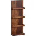 Wohnling Wandregal WL6.532, sheesham, 30 x 80 x 10cm, 4 Fächer, aus Massivholz