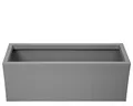 Ondis24 Pflanzkübel Basalt, 57L Pflanzvolumen, rechteckig, Blumenkasten mit Wasserspeicher in Beton-Optik, Balkon Terrasse, Blumenkübel (Grau, 57 Liter)