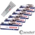 6x BOSCH ZÜNDKERZEN+FETT passend für AUDI 80 A4 A6 A8 2.6 2.8 V6 BMW Z3 E36 E46
