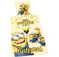 Herding Bettwäsche Minions, 80 x 80 + 135 x 200 cm Bananen Bettbezug Kissenbezug Baumwolle atmungsaktiv