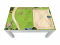 Pferdekoppel Möbelfolie/Aufkleber - LCK09 - passgenau für den Lack Couchtisch (90 x 55 cm) von IKEA - In wenigen Minuten zum einzigartigen Spieltisch für Kinder! (Möbel Nicht inklusive)