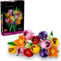 LEGO Botanicals Tulpenstrauß - Kunstblumen für Erwachsene - inkl. 14 künstlicher Tulpen in 5 Farben zur Deko Blumen für Schreibtisch & Zuhause ... - Bronze