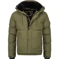 Alessandro Salvarini Herren Winterjacke AS-281 mit Teddyfell & abnehmbarer Kapuze