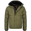 Alessandro Salvarini Winterjacke ASFabiano mit warmem Teddyfell und abnehmbarer Kapuze grün XXL (56)