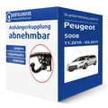 Brink Anhängerkupplung abnehmbar für PEUGEOT 5008 I Typ 0U / 0E AHK