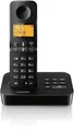 PHILIPS Festnetztelefon D2651B/01 Single - Schnurloses Telefon mit Anrufbeantworter - 1'6-Zoll-Display - Telefonbuch - Rufnummernerkennung - Kurzwahltasten - große Reichweite - Schwarz