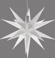 Leuchtstern aus Kunststoff Weihnachststern zum hängen beleuchtet in weiß  inkl. Leuchtmittel Ø 35cm