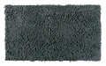 Badteppich Chenille grau 50 cm x 80 cm hoher Flor dekorativ und extra weich