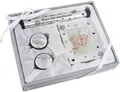 BRUBAKER 8-tlg Mutter Baby Geschenk-Set Geburt Taufe mit Fotorahmen Silber
