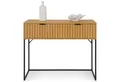 IDIMEX Konsolentisch SELO, Beistelltisch schmal mit Rillen Design und 2 Schubladen wildeiche