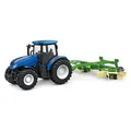 Amewi RC Traktor mit Kreiselschwader LiIon 500mAh blau/6+ (RTR Ready-to-Run) (22599)