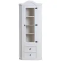 ebuy24 Eckvitrine, Weiß, Holzwerkstoff, 57x200x51 cm, Wohnzimmer, Wohnwände, Vitrinenschränke