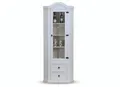 ebuy24 Vitrine New Mexico Eckschrank mit 1 Glastür und 2 Schublad
