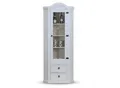 Hacienda-Look Eckschrank New Mexico Kiefer massiv weiss B57xH 200xT 51cm 2