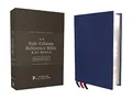 NIV, Side-Column Reference Bible (Deep Study at a Portable Size), Personal Size, Premium Goatskin Leather, Blue, Premier Collection, Art Gilded Edges, ... Comfort Print, Side-column Reference Bible