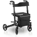 Juskys Rollator, Schwarz, Metall, 63x80x68 cm, Freizeit, Wellness