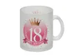 speecheese Tasse Happy Birthday 18 Krone Glas Tasse