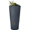 4rain VASO 2in1 Regenspeicher 220 L, graphite grey mit integrierter Pflanzschale; 295640 - Schwarz