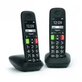 Gigaset E290 Duo - Großtastentelefon mit 2 Mobilteilen - schwarz