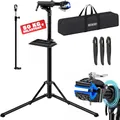Monzana® Fahrradmontageständer Profi 50 kg für E-Bike Tragetasche Reifenheber Werkzeugablage Stahl klappbar höhenverstellbar Reparaturständer Fahrrad