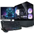 kiebel.de PC Set Gaming mit 27 Zoll TFT Invader XS V AMD Ryzen 7 5700X, 32GB DDR4, NVIDIA RTX 5060 8 GB, 1TB SSD, WLAN, Windows 11, Komplettsystem ...
