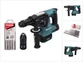 Makita Akku-Bohrhammer DHR 243 Z Akku Bohrhammer 18 V 2,0 J SDS plus Brushless + 5 tlg. Bohr