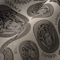 VERSACE WALLPAPER Beige Grau Luxus Tapete Designer Vliestapete Logo Medusa 386112 10,05x0,70m Made in Germany