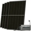 Solarway Balkonkraftwerk 1760 Wp / 800 Watt All in One mit 1,6 kWh Anker 2 Pro Speicher, Monokristallin schwarz