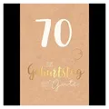 Skorpion Grußkarten 70. Geburtstag - Karte mit Umschlag - Schriftkarte - mit Goldfolie weiß