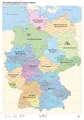 Deutschlandkarte (politisch), mit Laminierung, Wandkarte, 70 x 100 cm