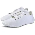 Leguano GO Barfußschuh mit praktischer Schnürung, Freizeitschuh, Halbschuh, Schnürschuh weiß 39 EU