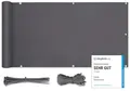 Sekey Balkon Sichtschutz Balkonabdeckung Balkonsichtschutz Balkonverkleidung blickdichte Windschutz 90 x 600cm, mit Ösen, Nylon Kabelbinder und Kordel, 100% Privatsphäre, Anthrazit